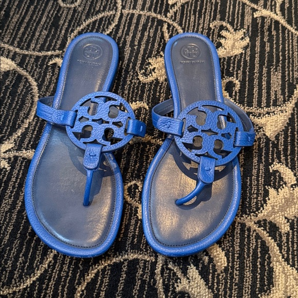Tory Burch Blue Leather Sandals - Picture 2 of 3